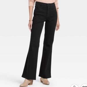 Universal thread high rise flare black jeans